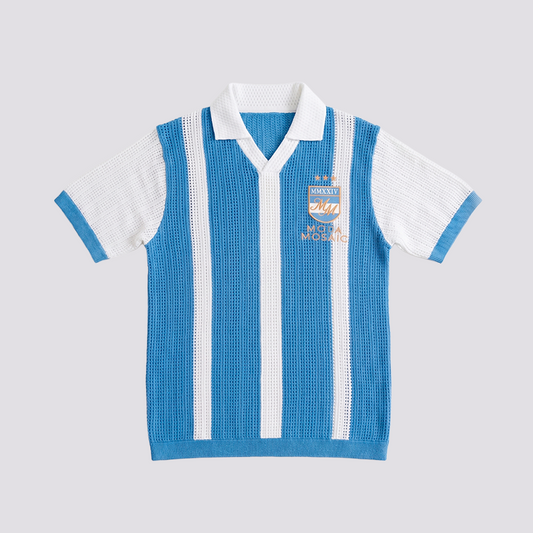 Argentina Knitted Soccer Jersey - Celeste