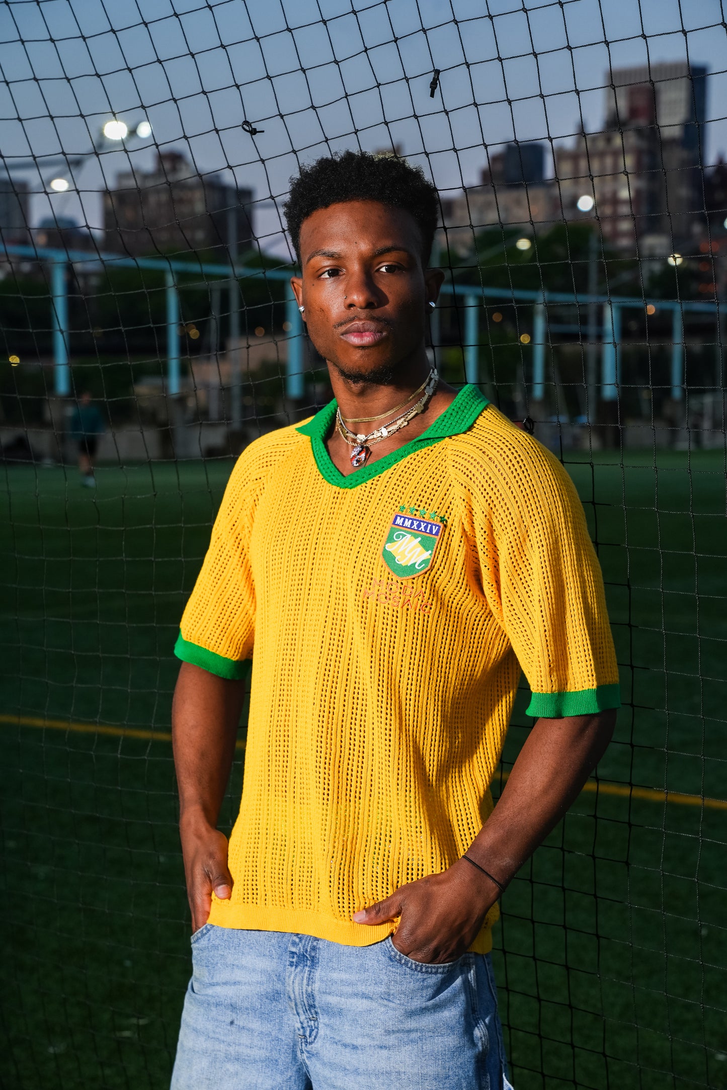 Brazil Knitted Soccer Jersey - Samba Dourado