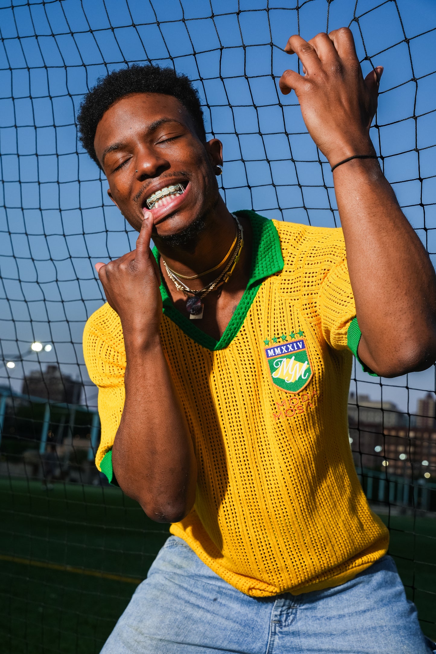 Brazil Knitted Soccer Jersey - Samba Dourado