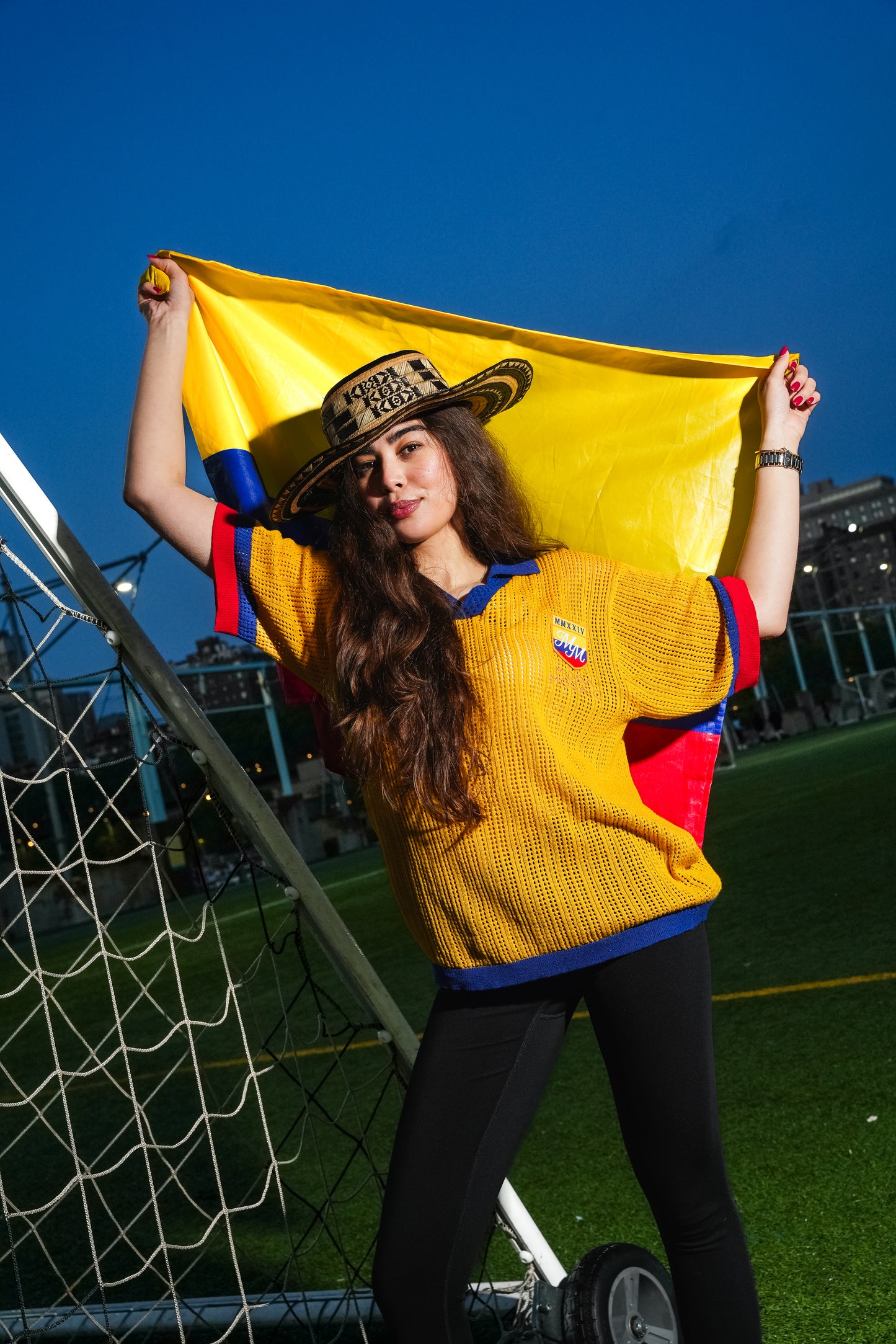 Colombia Knitted Soccer Jersey - Azul 93