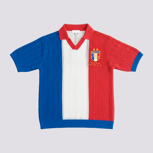 France Knitted  Soccer Jersey - Bleu Nuit