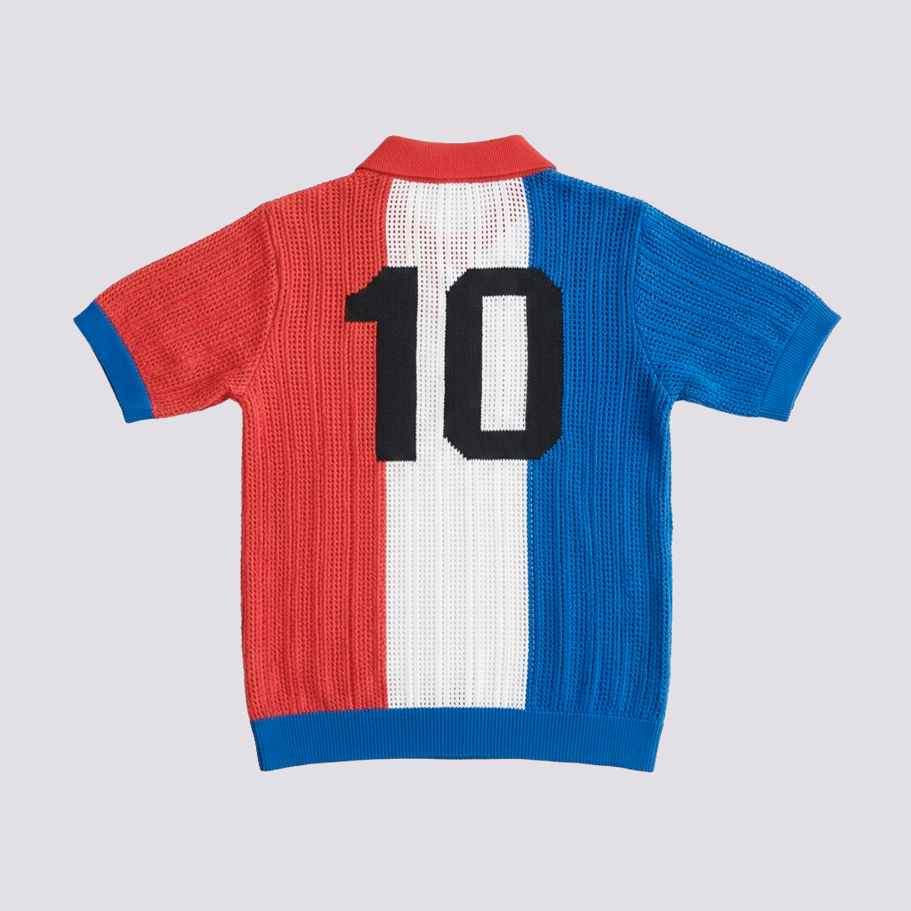 France Knitted  Soccer Jersey - Bleu Nuit